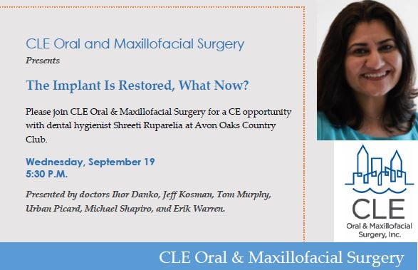 CLE Oral and Maxillofacial Surgery - Implant is Restored Seminar invite